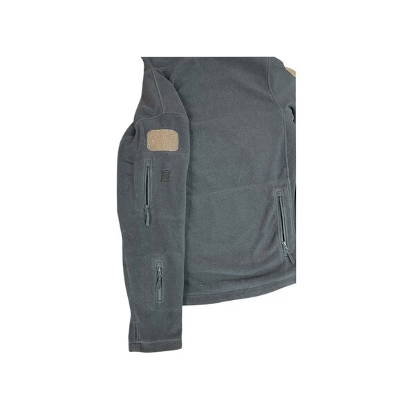 DEWBU Men's Polar Fleece Hoodie Jacket With Patches & Full Zip - Picture 8 of 10